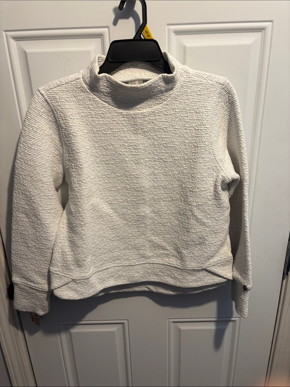 CALIA by Carrie Underwood Cream Textured Funnel Neck Sweater